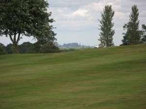 Outstanding view of Edinburgh Castle from the 16th hole
