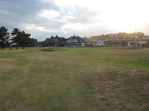 Grange, Broughty and Monifieth golf clubs, adjacent to the 18th green on Monifieth Medal