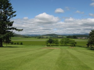 Approach to 4th, with Angus Glens in the background