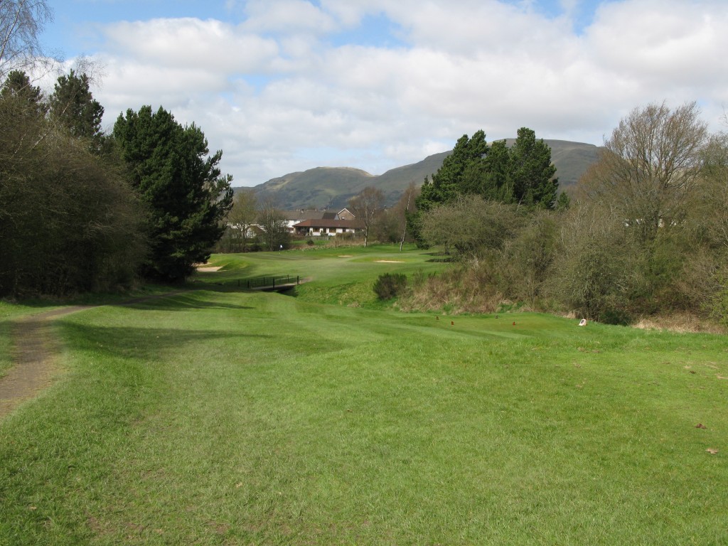 The par 3 7th at Alloa, which depends so much on the wind direction.