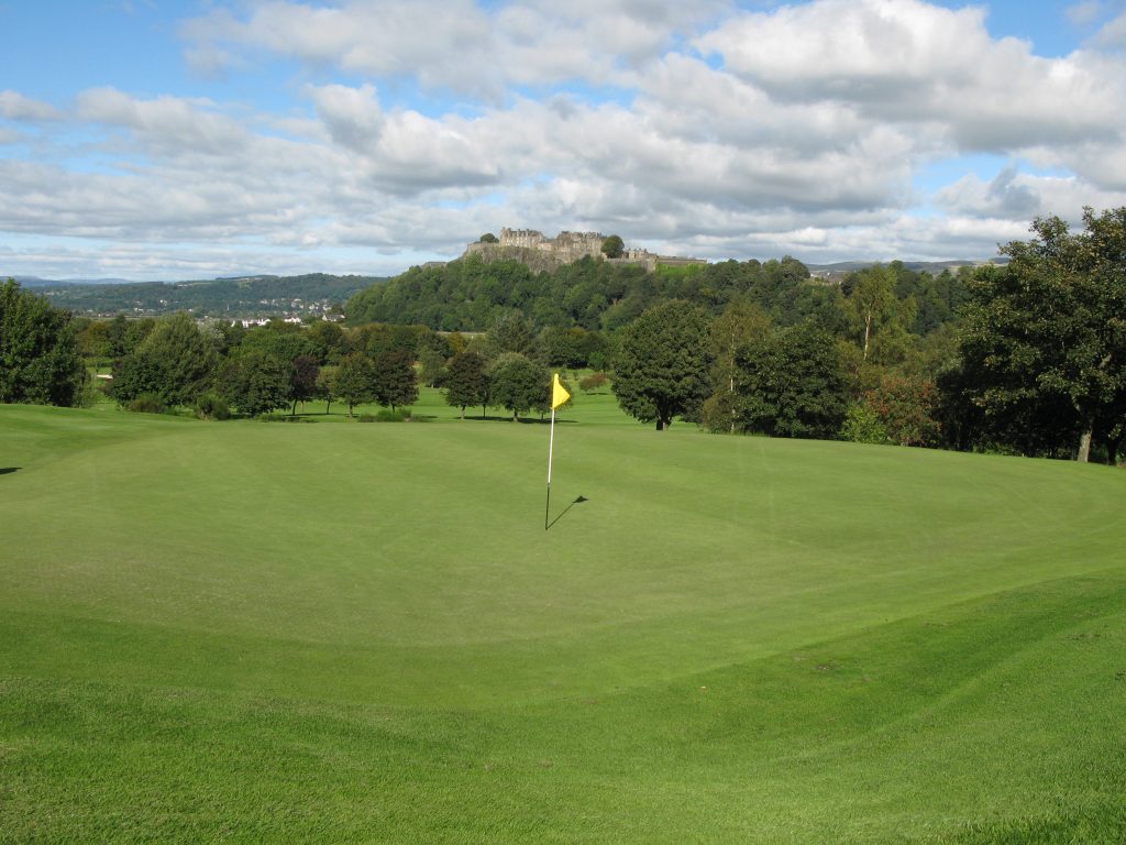 The 15th at Stirling with the Castle in the background